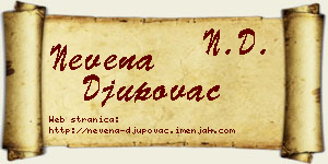 Nevena Đupovac vizit kartica